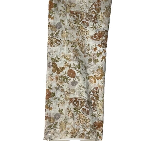 Vintage Handmade Butterfly Floral Curtains Set 1 Long Panel 4 Small Panels Boho - Picture 3 of 11